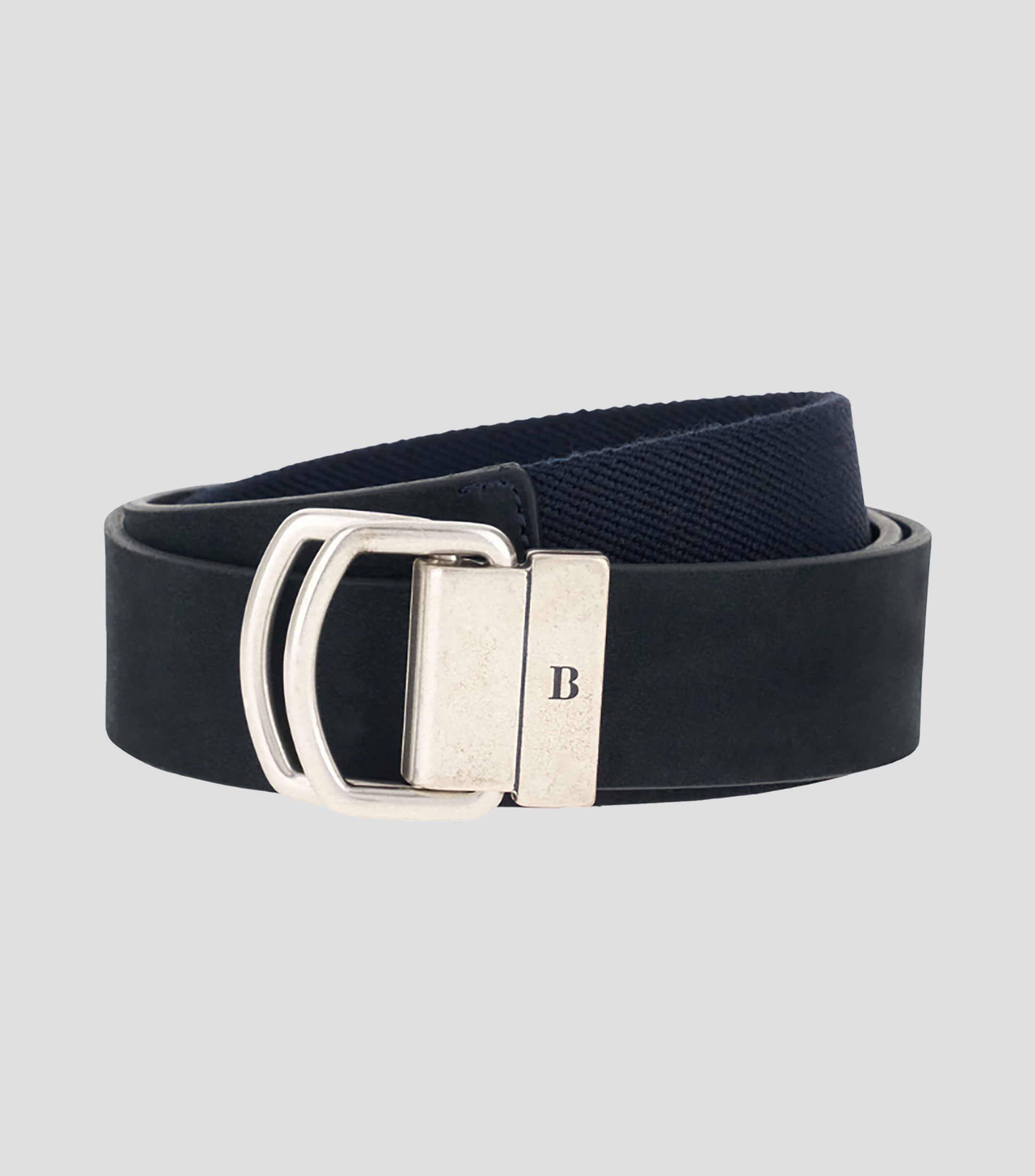 Cinturón de cuero y textil casual Hombre